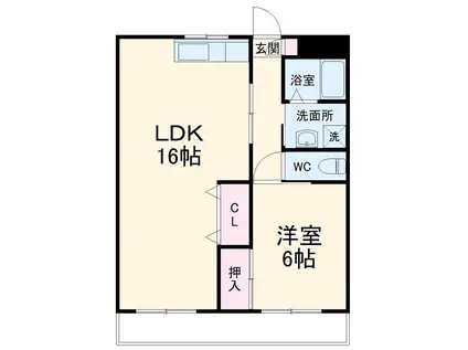 KINGDOM Ⅰ(1LDK/3階)の間取り写真