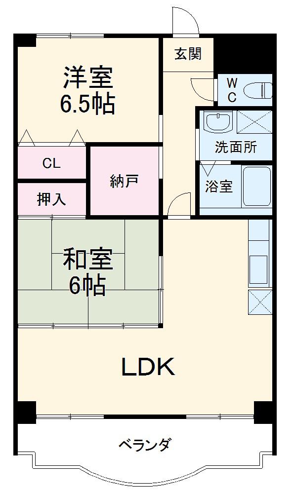 みゆきサンプラザ(2SLDK/2階)の間取り写真