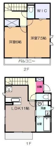 プロスペリティ(2LDK)の間取り写真