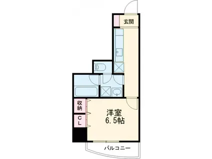 パークハイムD(1K/4階)の間取り写真