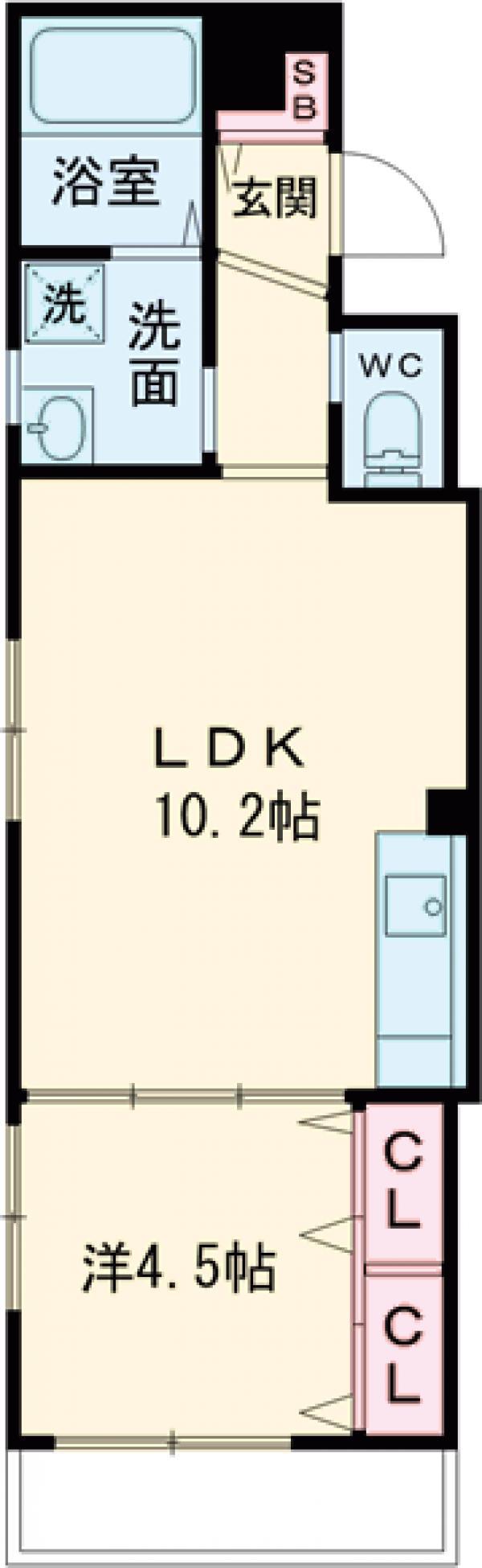 メイプルファーム自由が丘(1LDK/3階)の間取り写真