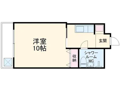 エステランス21(1K/3階)の間取り写真