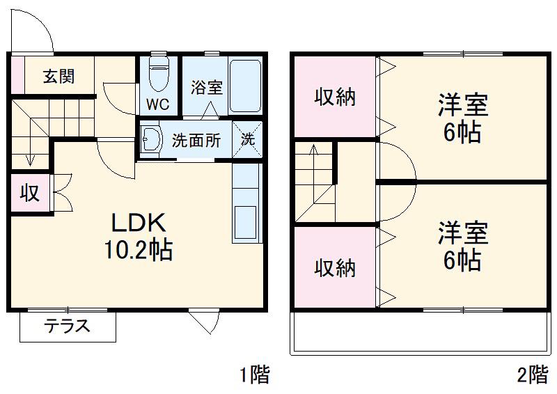 パークイースト(2LDK)の間取り写真