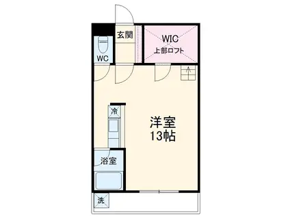 セザンヌ西高師(1K/2階)の間取り写真