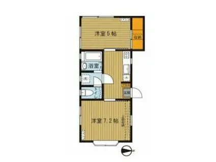 コーポゴクミ(2K/2階)の間取り写真