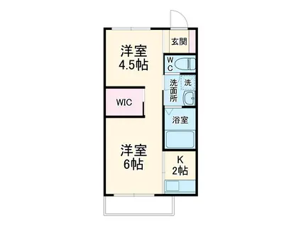 グリーンステージ水神(2K/1階)の間取り写真