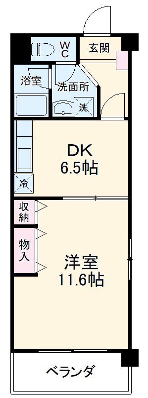 ヴィラシャルマンⅡ(1DK/2階)の間取り写真