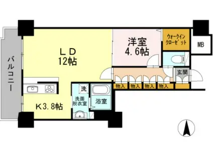品川シーサイドビュータワー1(1LDK/29階)の間取り写真