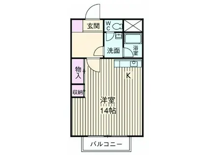 日之出ビル松島(ワンルーム/3階)の間取り写真