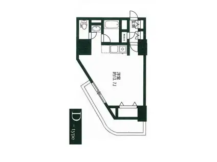 HF駒沢公園レジデンスTOWER(ワンルーム/25階)の間取り写真