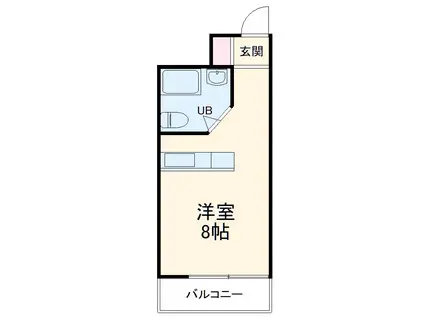 ロマネスク博多駅前(ワンルーム/8階)の間取り写真
