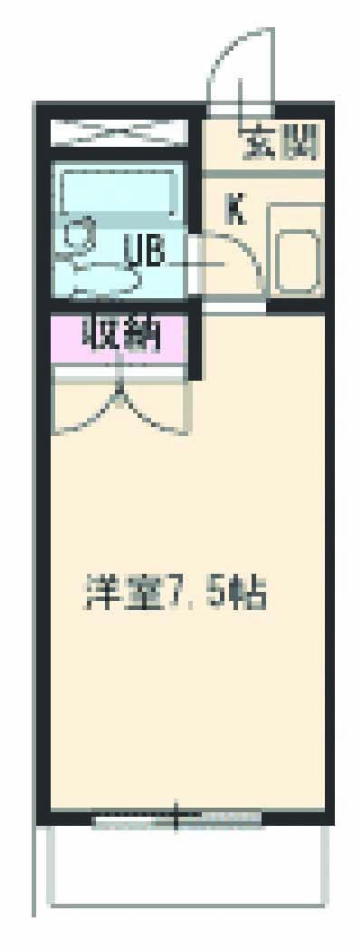 プレジデント木村(1K/1階)の間取り写真