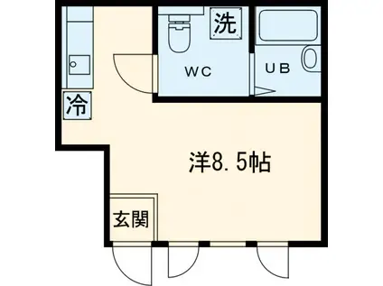 キューエル用賀Ⅱ(ワンルーム/1階)の間取り写真