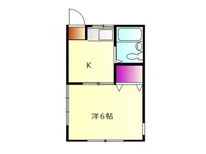 第5ファミリーハイツ(1K/1階)の間取り写真