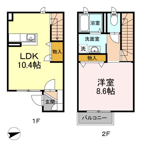 グランYOU(1LDK)の間取り写真