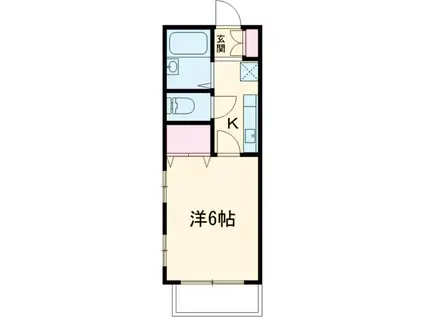 ラ・プルミエール(1K/2階)の間取り写真