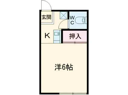 ROSE HOUSE(1K/1階)の間取り写真