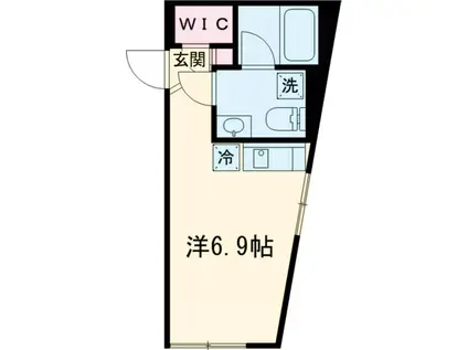 PASEO SANGENJAYA-イースト(ワンルーム/2階)の間取り写真