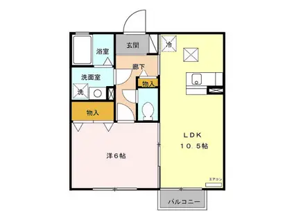 モナリエほんまち(1LDK/1階)の間取り写真