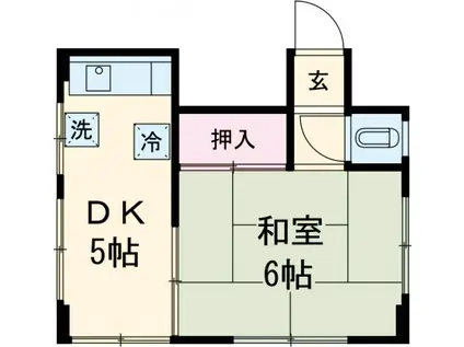 アサノ荘(1K/2階)の間取り写真