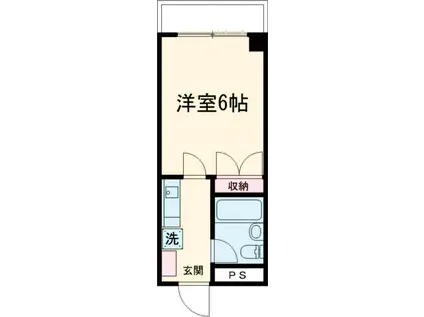 鈴木ビル(1K/2階)の間取り写真