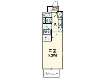 エポックハイム(1K/3階)の間取り写真