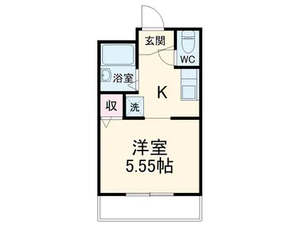 フィールドM(1K/3階)の間取り写真