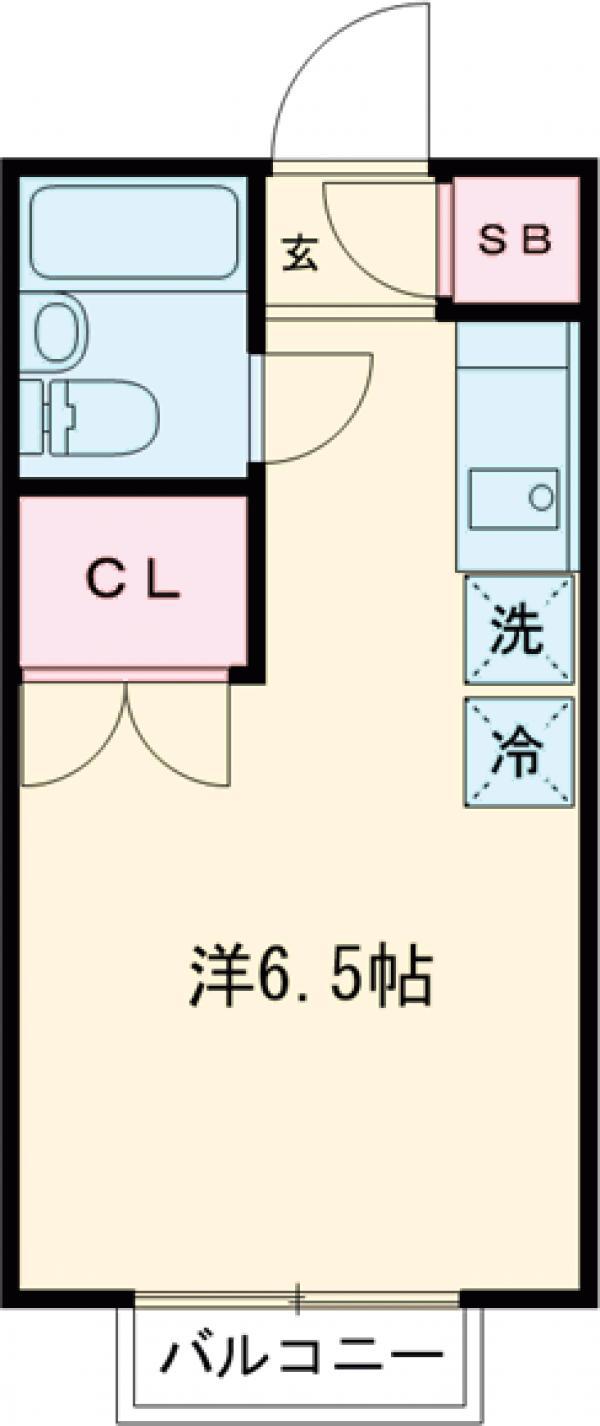 クレール自由が丘(ワンルーム/3階)の間取り写真
