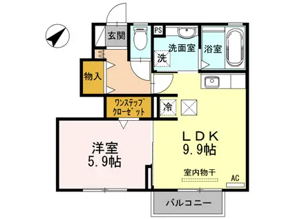 セジュールサクシード(1LDK/1階)の間取り写真
