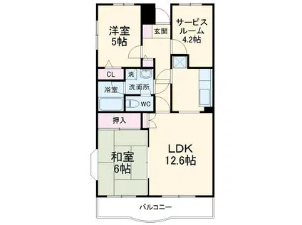 プランドール白幡(3LDK/2階)の間取り写真