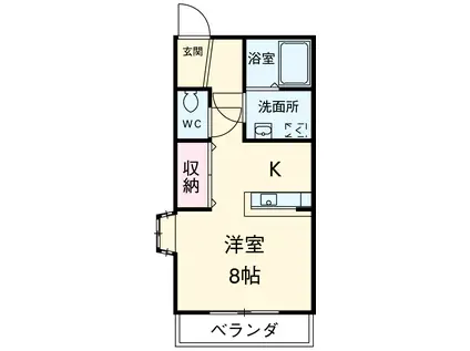 ウイングコート東小田原(1K/3階)の間取り写真