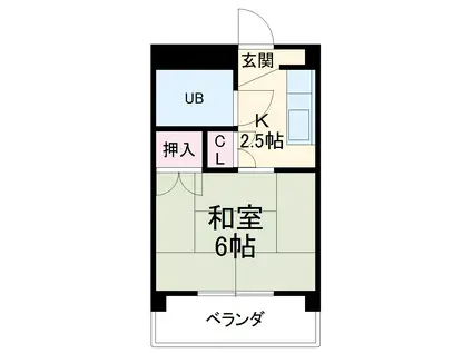 サンライフ堂坂 A(1K/2階)の間取り写真