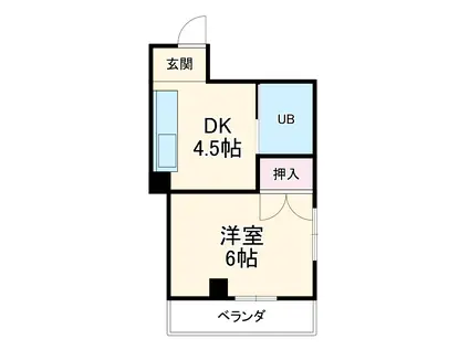 プチメゾン二葉(1DK/1階)の間取り写真