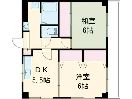 鳴島ビル(1SDK/3階)の間取り写真