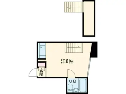 パープルハウス(ワンルーム/3階)の間取り写真