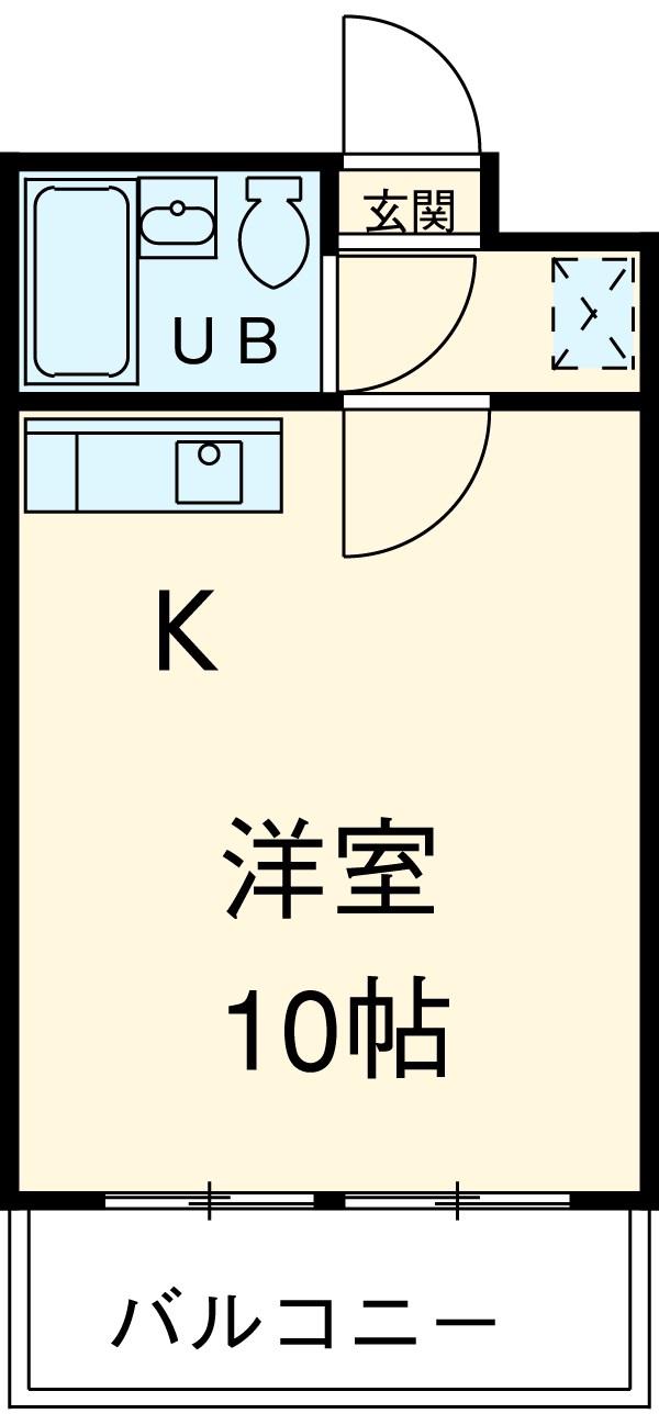 やまやの森(ワンルーム/2階)の間取り写真