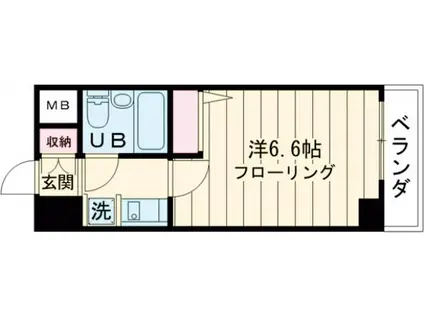 ワコーレ三軒茶屋2(1K/4階)の間取り写真