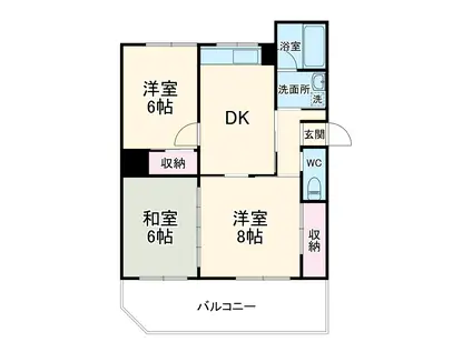 エスポワール小野(3DK/3階)の間取り写真