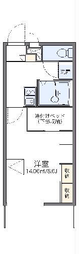 レオパレスアサクラⅤ(1K/3階)の間取り写真
