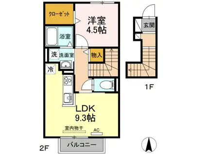 BONNE MAISON(1LDK/2階)の間取り写真