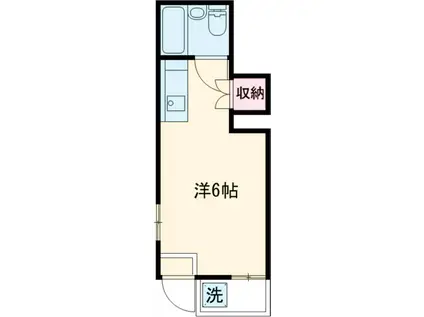 コスモハイツ後藤(ワンルーム/1階)の間取り写真