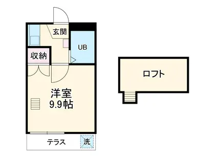 アビタシオン観音寺(1K/1階)の間取り写真