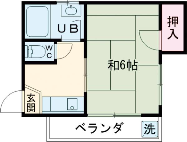 メゾン雨宮(1K/3階)の間取り写真