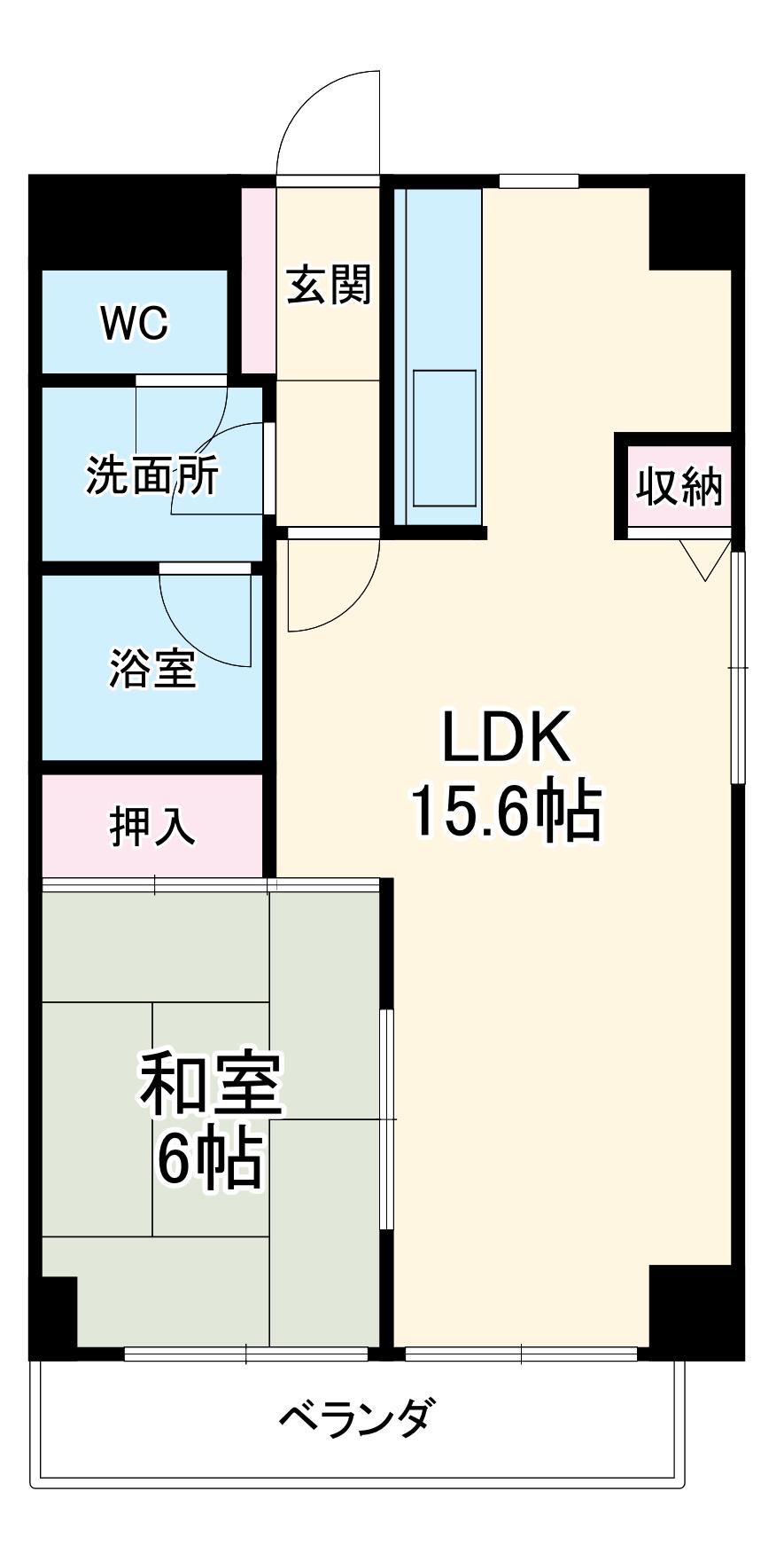 サンパーク一宮(1LDK/7階)の間取り写真