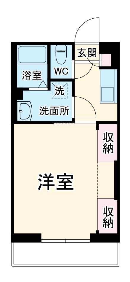 リブリ・八番館(1K/2階)の間取り写真