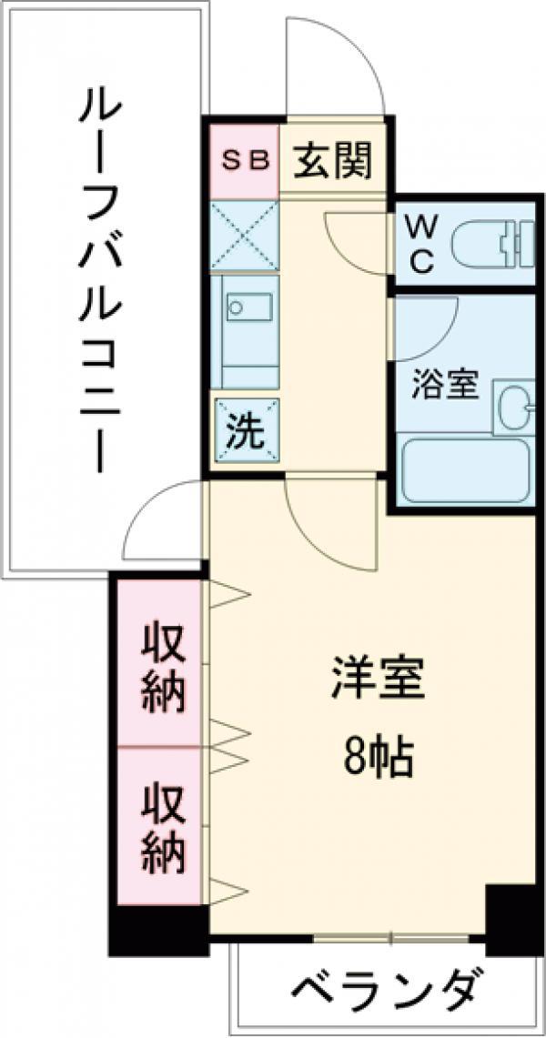 アール雪谷(1K/3階)の間取り写真
