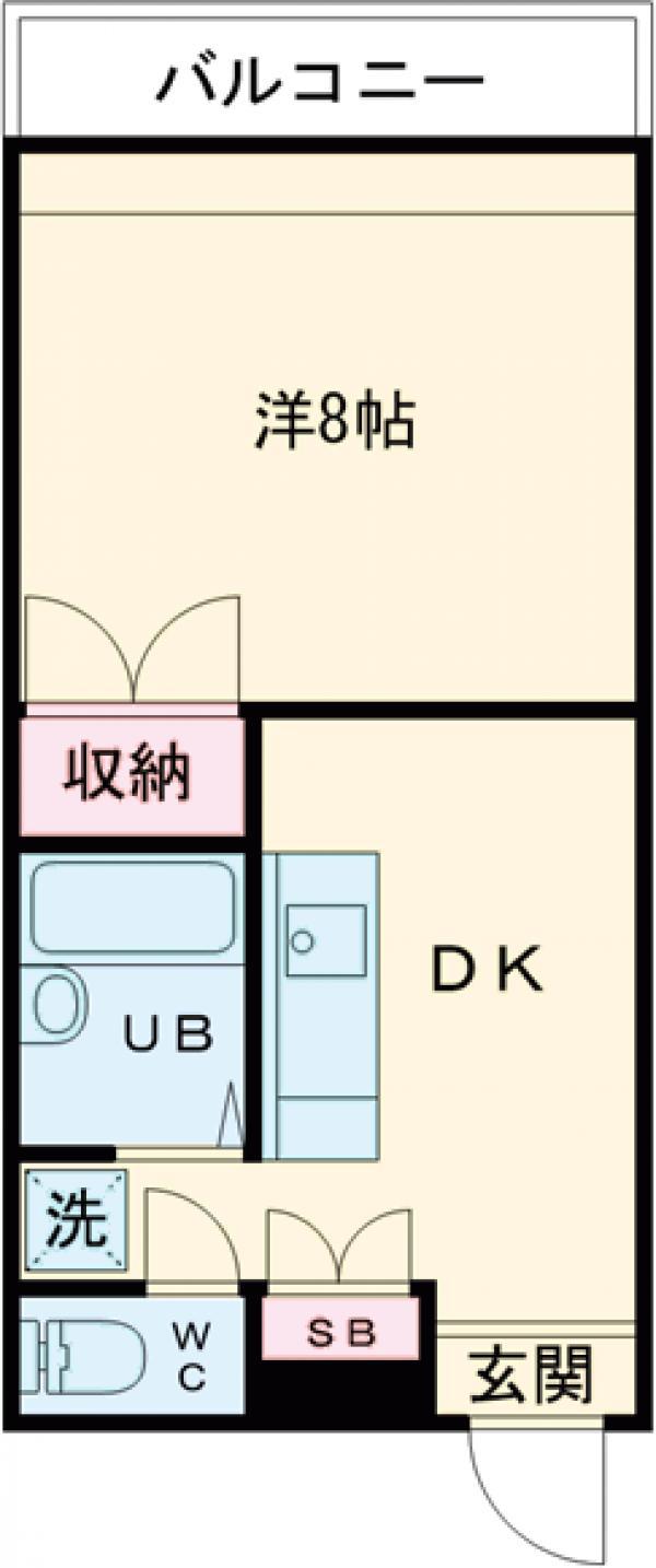ソルトハイムⅡ(1DK/1階)の間取り写真
