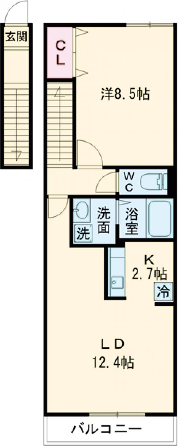 TM祖師ヶ谷大蔵(1LDK/2階)の間取り写真