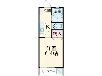 ハイム・フルール(1K/1階)の間取り写真