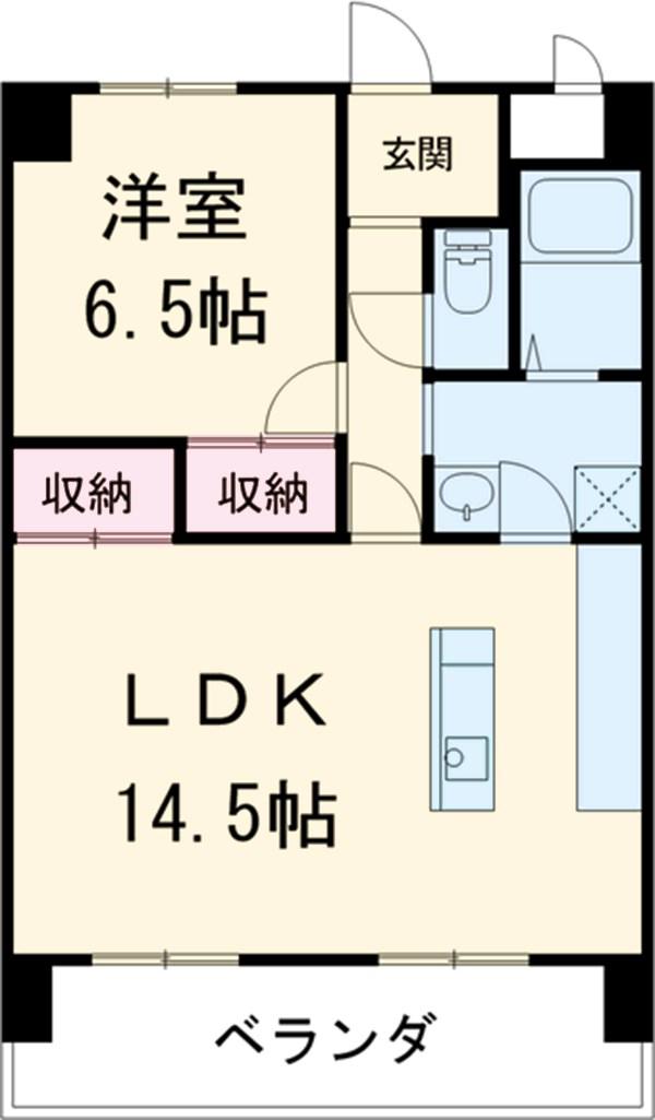 リーブ田の上(1LDK/3階)の間取り写真